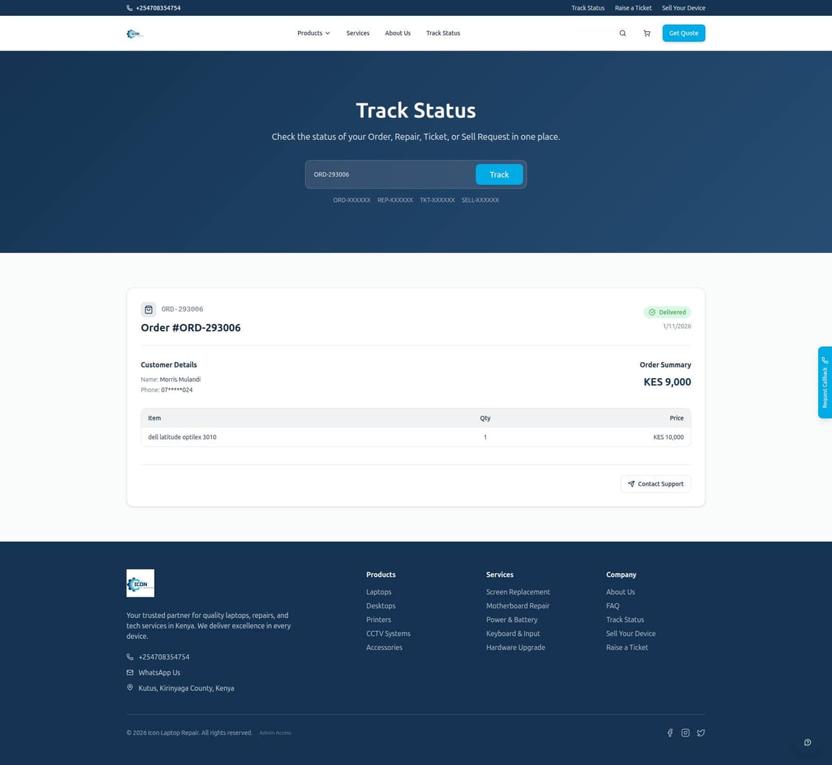 Icon Laptop Repair & E-Commerce screenshot 2