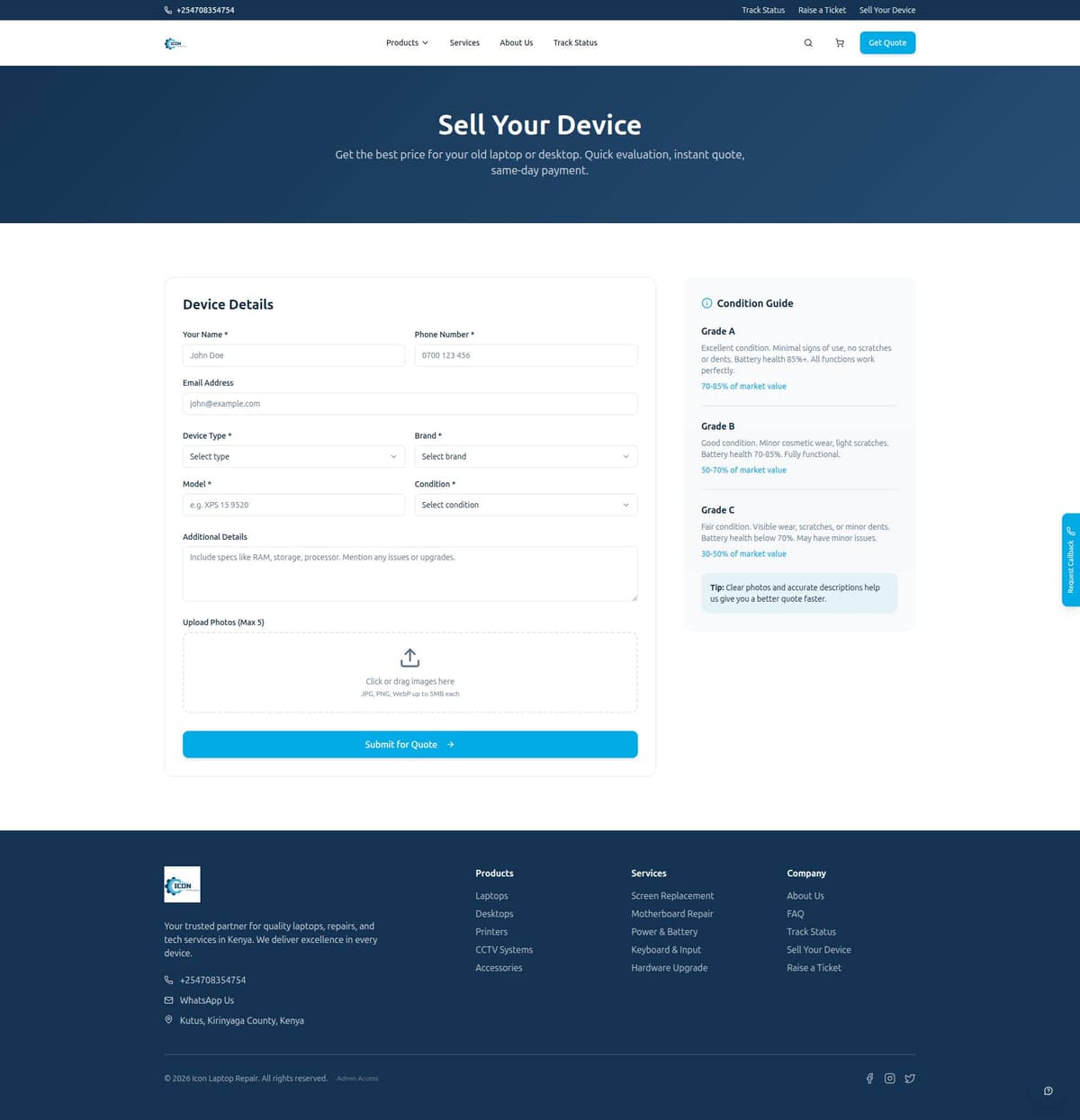 Icon Laptop Repair & E-Commerce screenshot 3