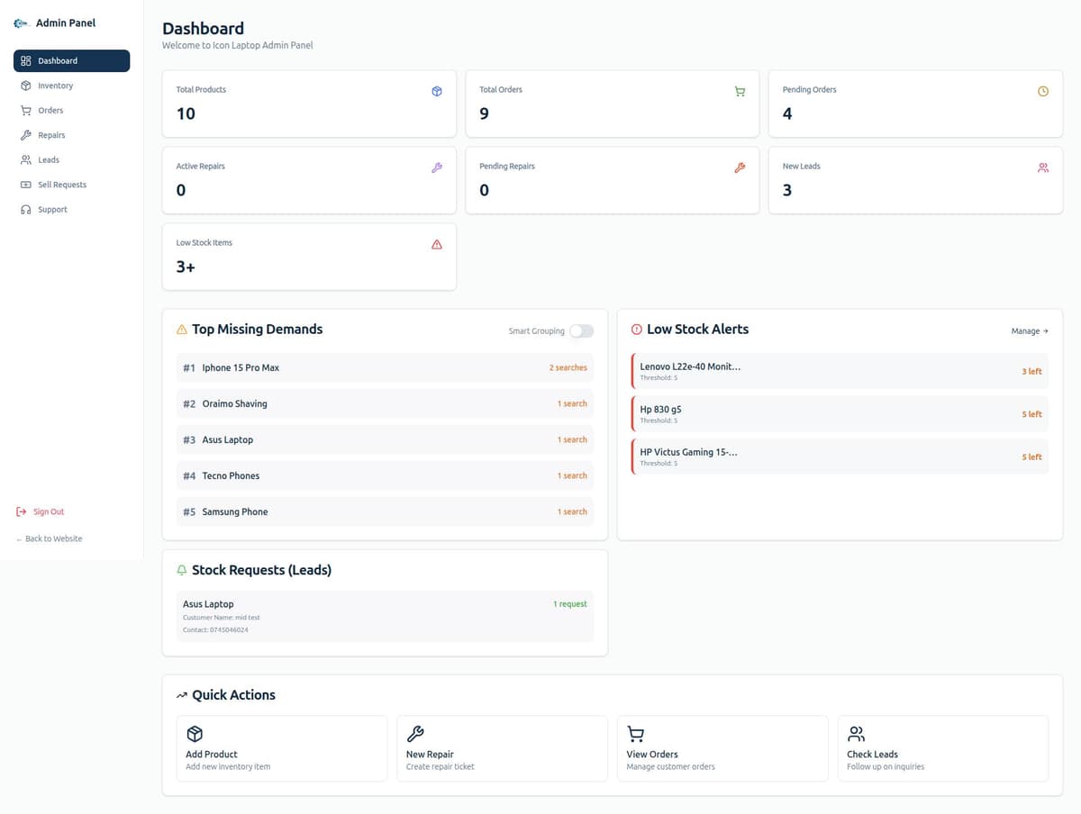 Icon Laptop Repair & E-Commerce screenshot 4