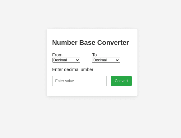 Number System Converter